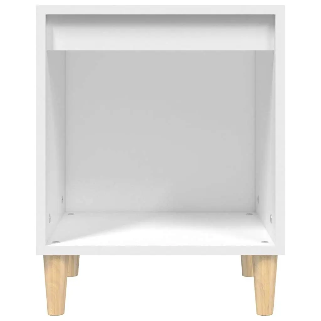 Bedside Table White Nightstand 40x35x50cm Engineered Wood