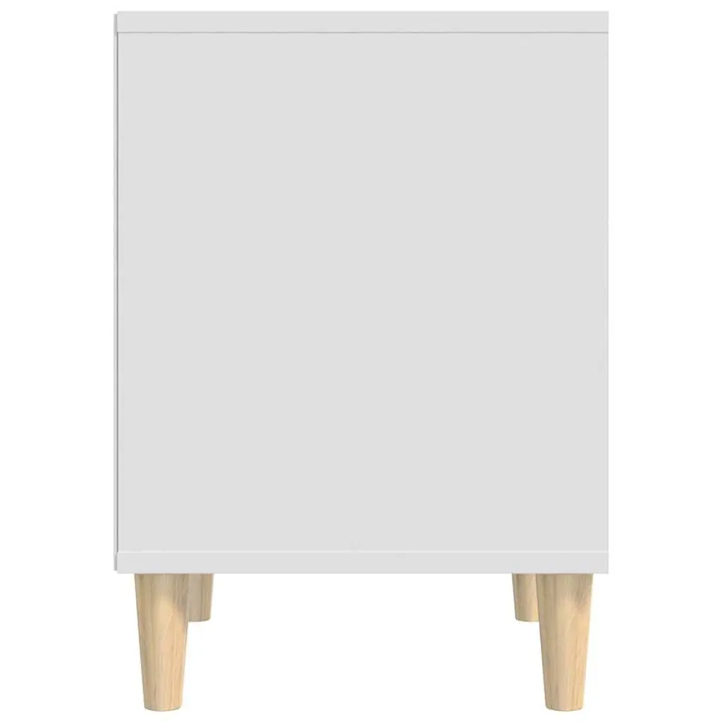 Bedside Table White Nightstand 40x35x50cm Engineered Wood
