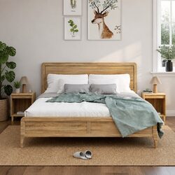 Elegant Brown Engineered Wood Bedside Cabinets - 2 pcs