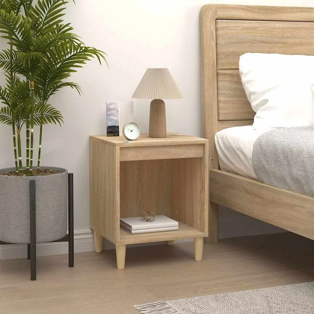 Bedside Cabinets Brown Engineered Wood 40x35x50cm 2 Pieces
