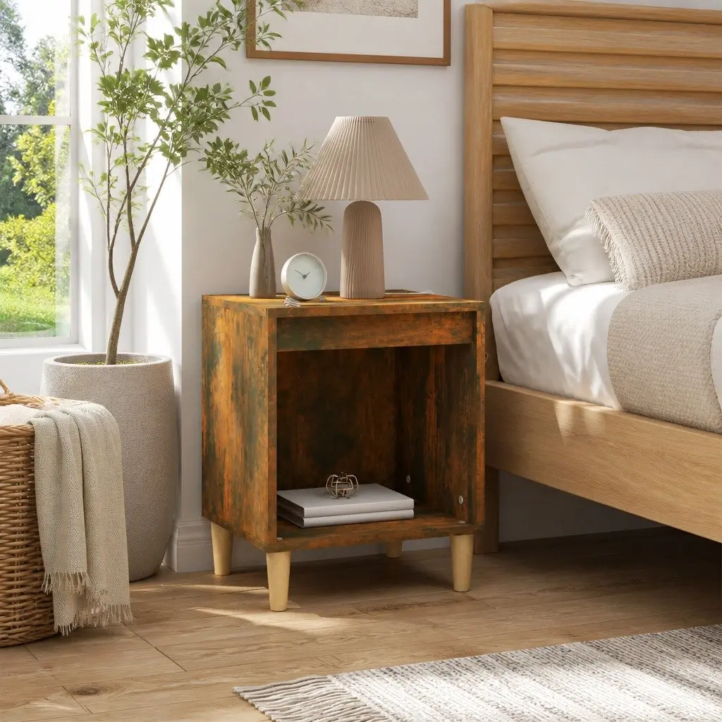 Bedside Cabinet Brown Engineered Wood 40x35x50cm