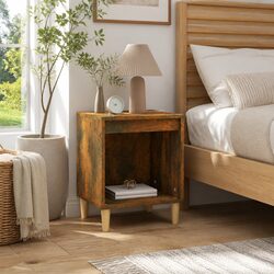 Brown Wood Bedside Cabinet for Stylish Storage