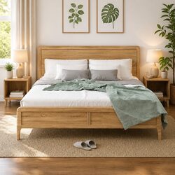 Elegant Brown Engineered Wood Nightstands - 2 pcs