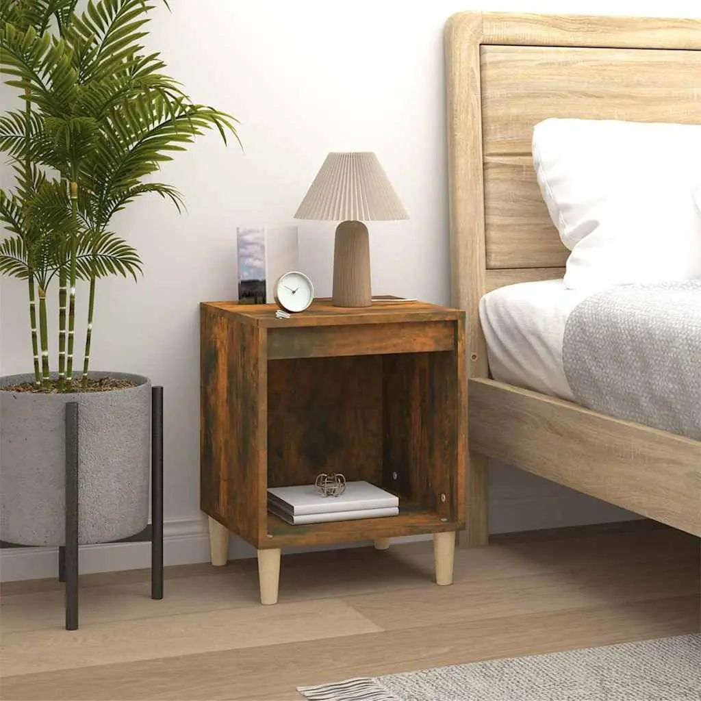 Bedside Cabinets Brown 40x35x50 cm Engineered Wood Storage Nightstands 2 pcs
