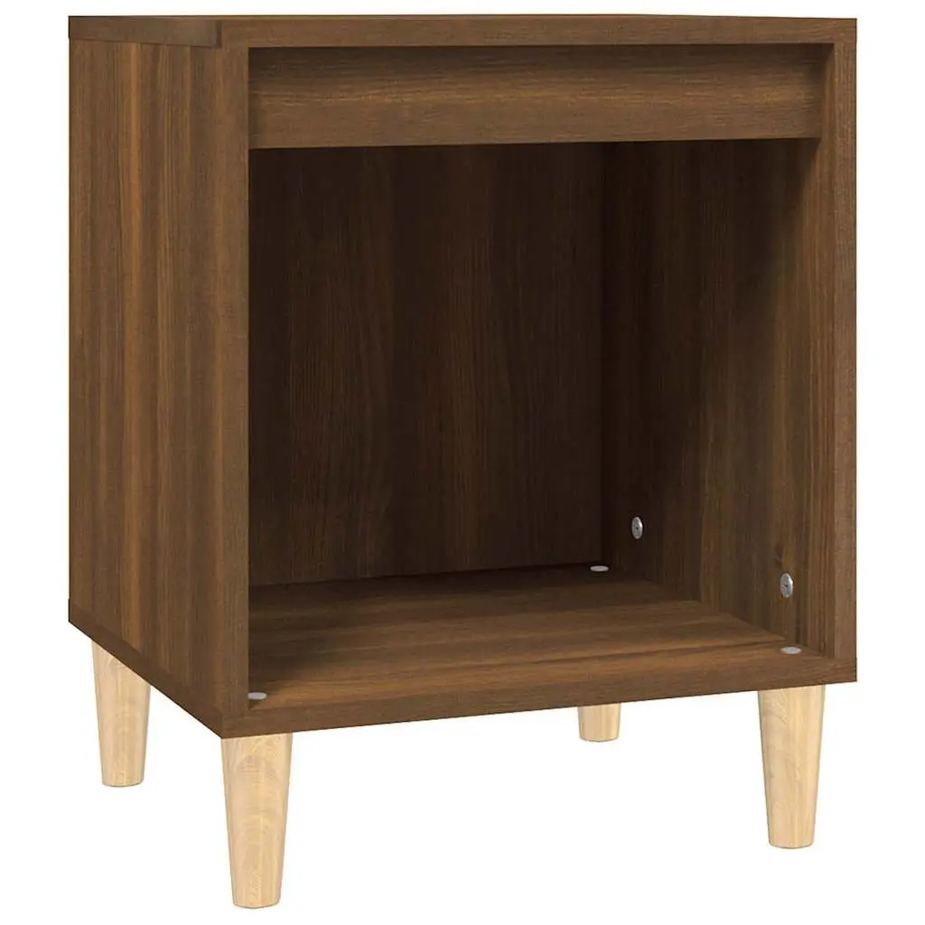 Bedside Cabinet Brown Oak 40x35x50 cm Engineered Wood Side Table