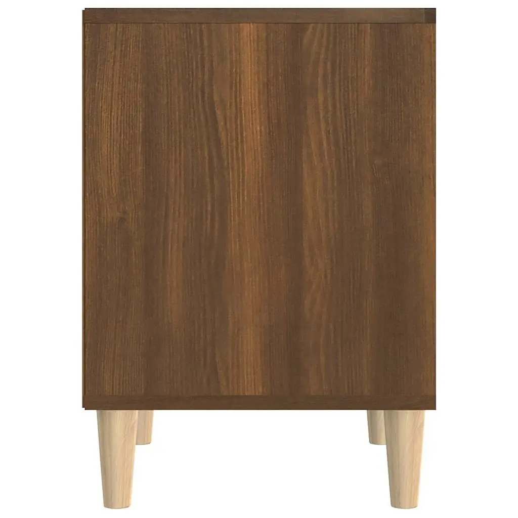 Bedside Cabinet Brown Oak 40x35x50 cm Engineered Wood Side Table