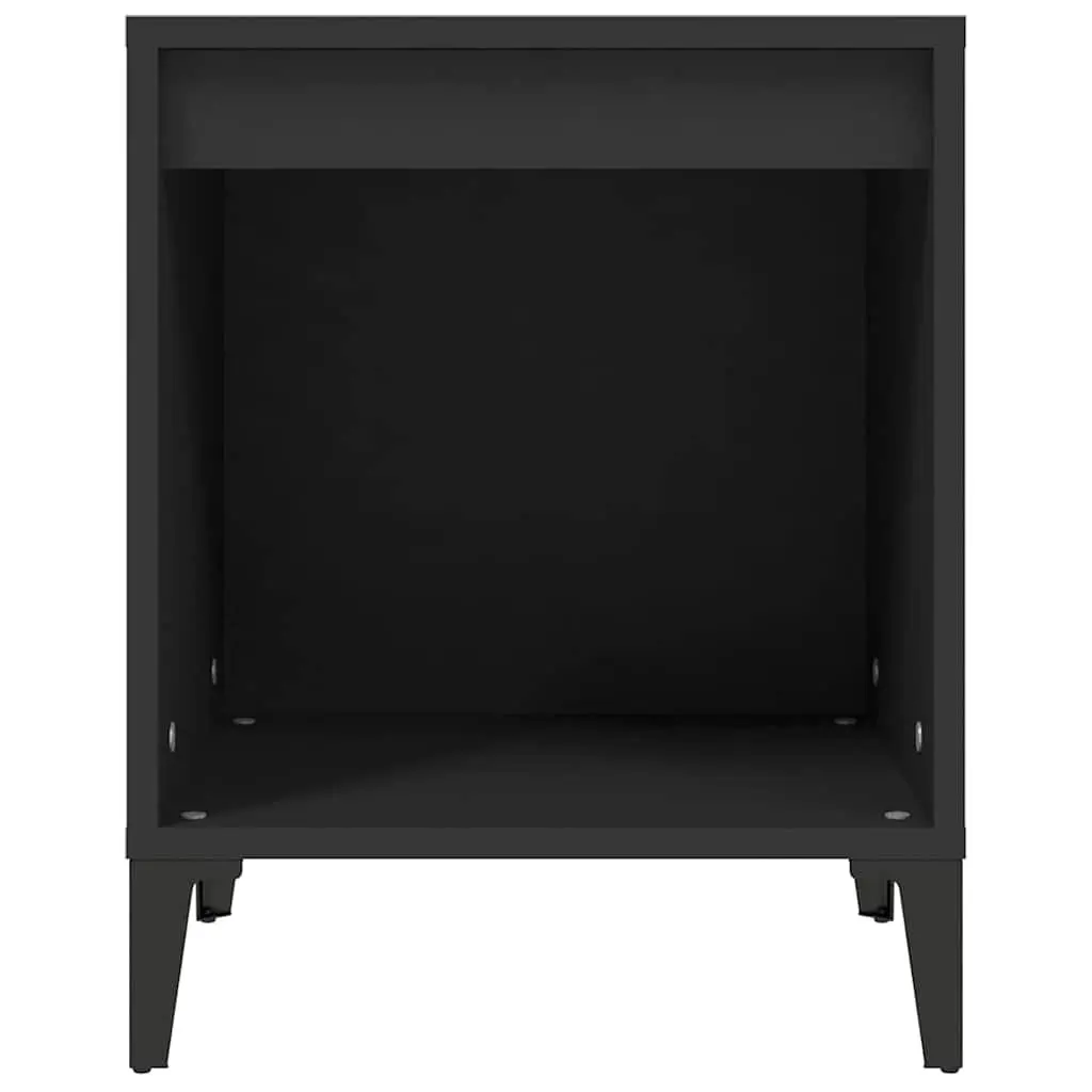 Bedside Cabinet Black 40x35x50cm Engineered Wood