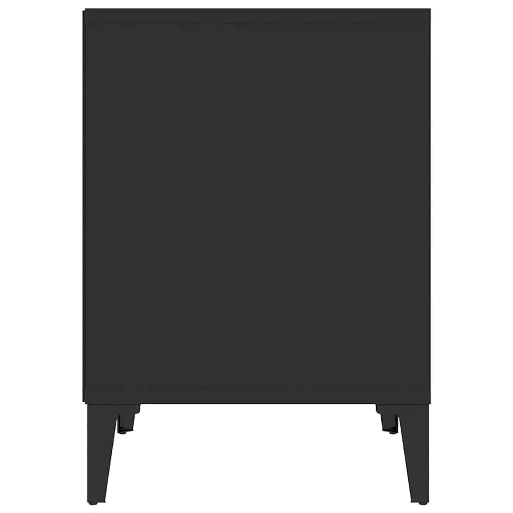 Bedside Cabinet Black 40x35x50cm Engineered Wood