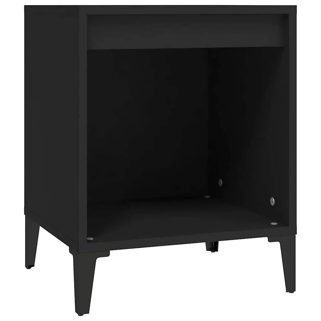 Bedside Cabinets Black 40x35x50 cm Engineered Wood Storage Organiser