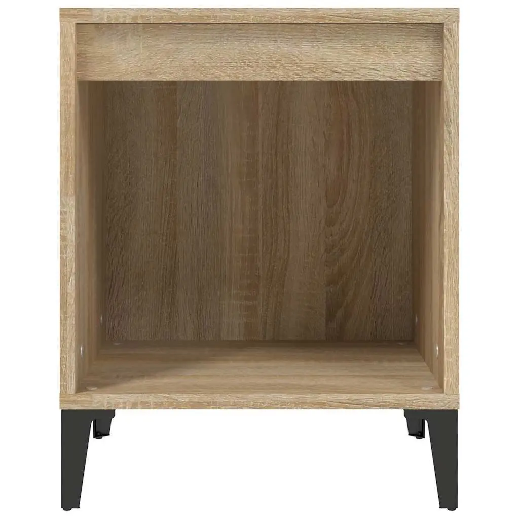 Bedside Table Brown Wooden Nightstand 40x35x50cm Engineered Wood