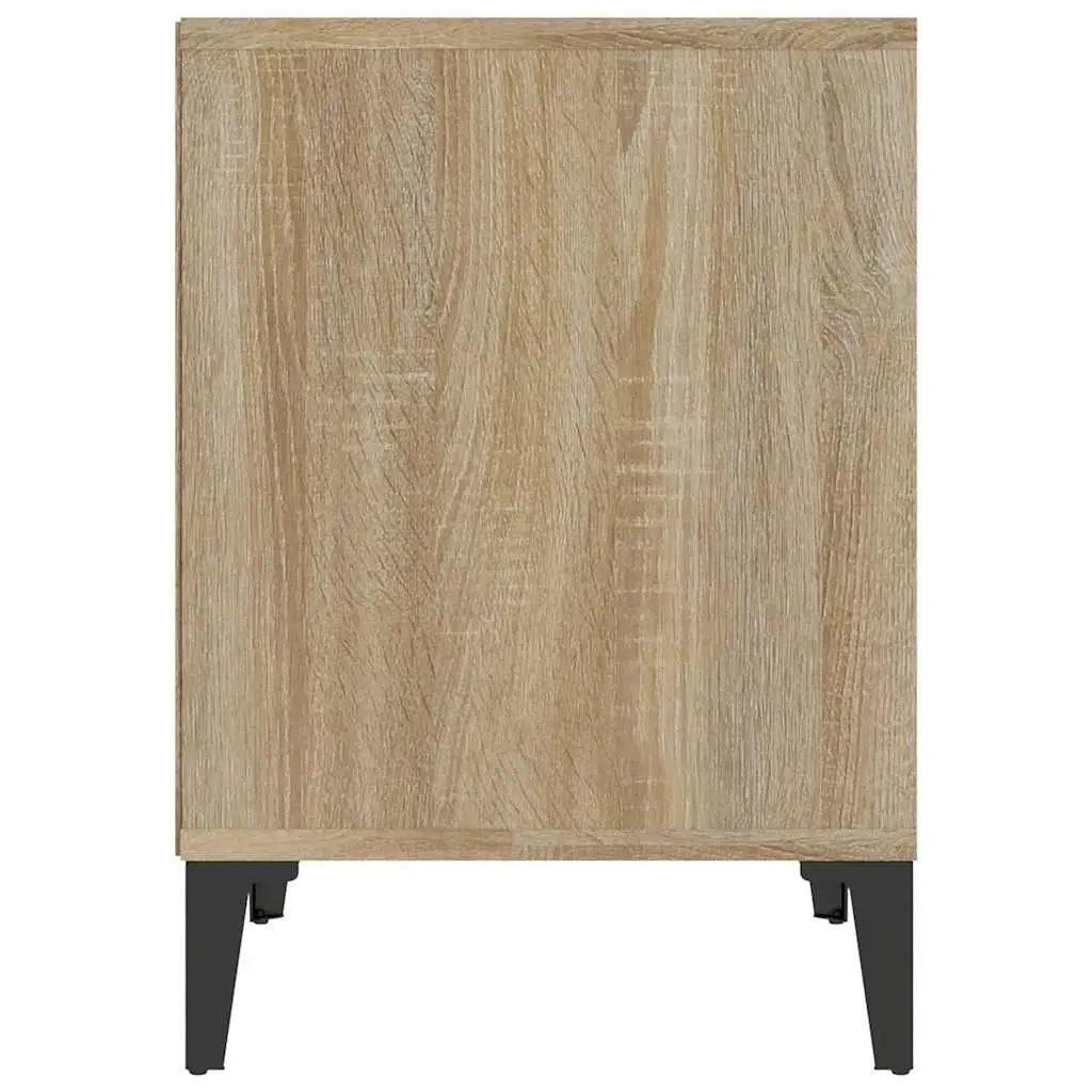 Bedside Table Brown Wooden Nightstand 40x35x50cm Engineered Wood