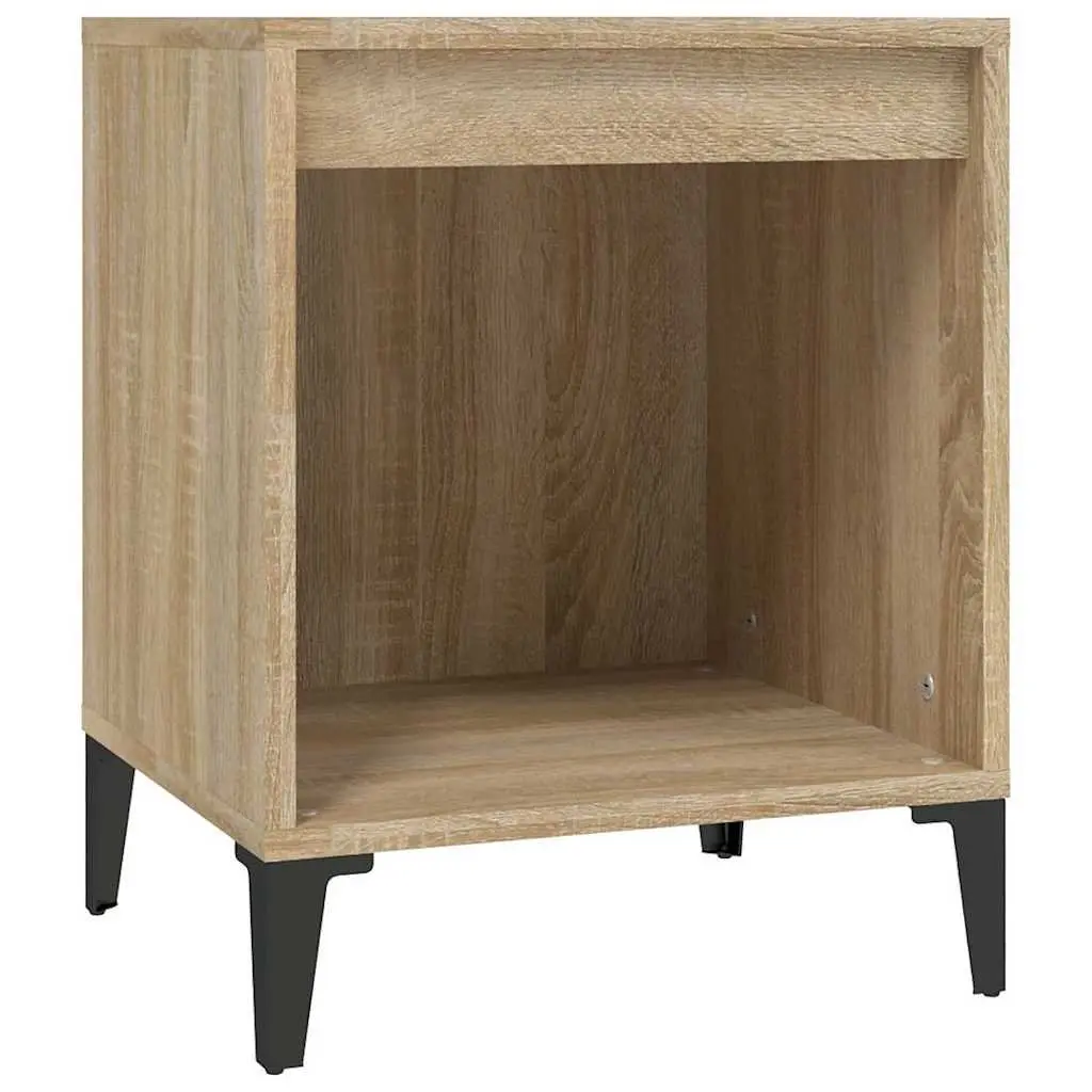 Bedside Cabinets Brown 2 Piece Engineered Wood Storage Nightstands