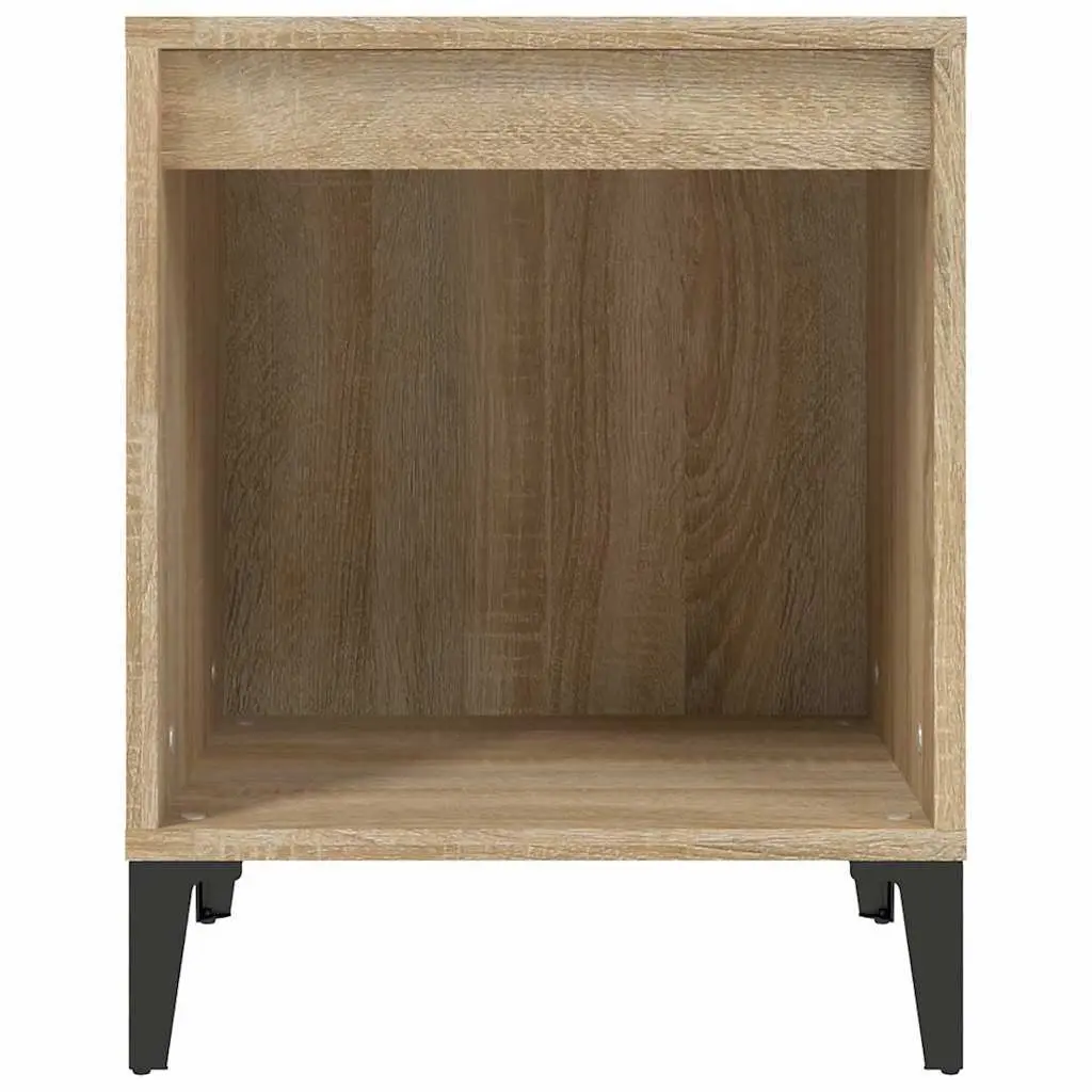 Bedside Cabinets Brown 2 Piece Engineered Wood Storage Nightstands