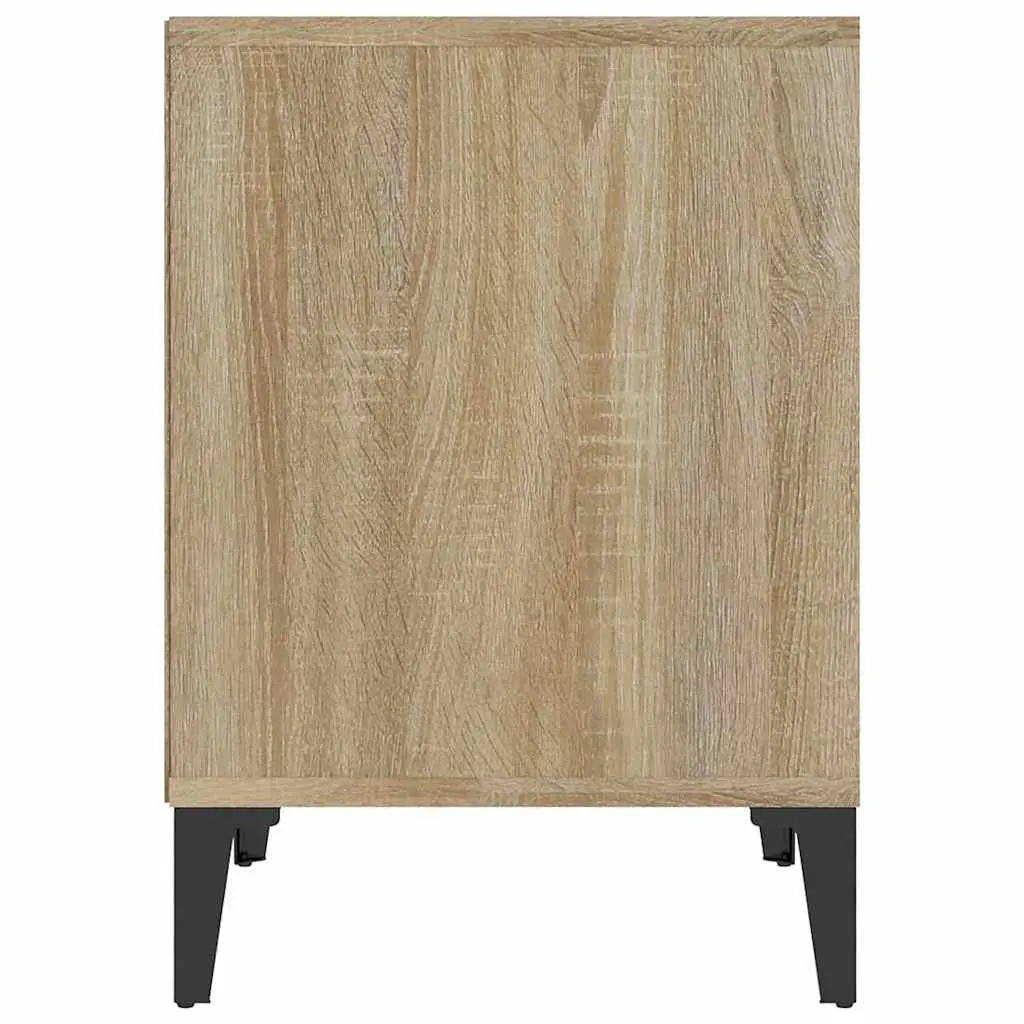 Bedside Cabinets Brown 2 Piece Engineered Wood Storage Nightstands