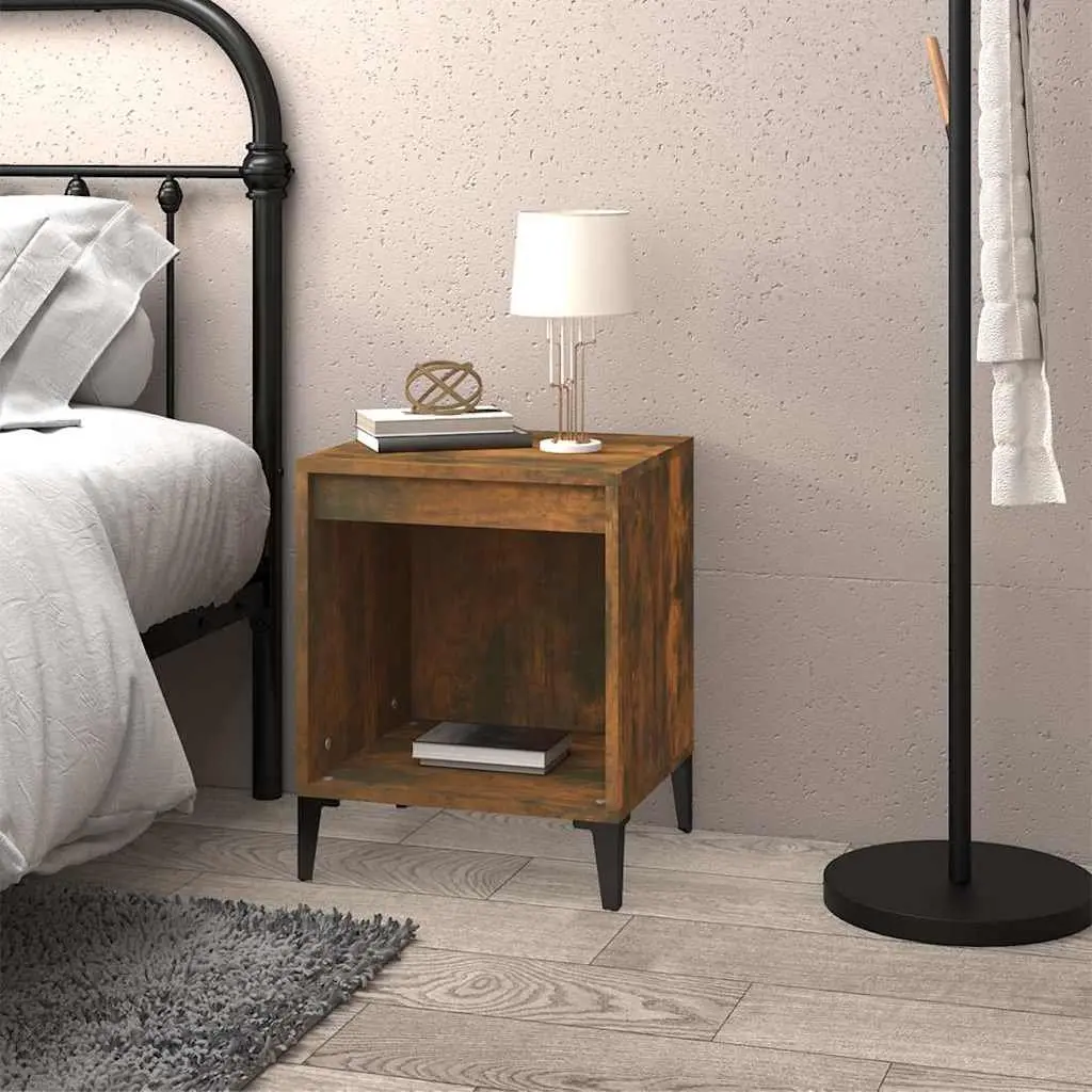 Bedside Table Brown Engineered Wood 40x35x50cm