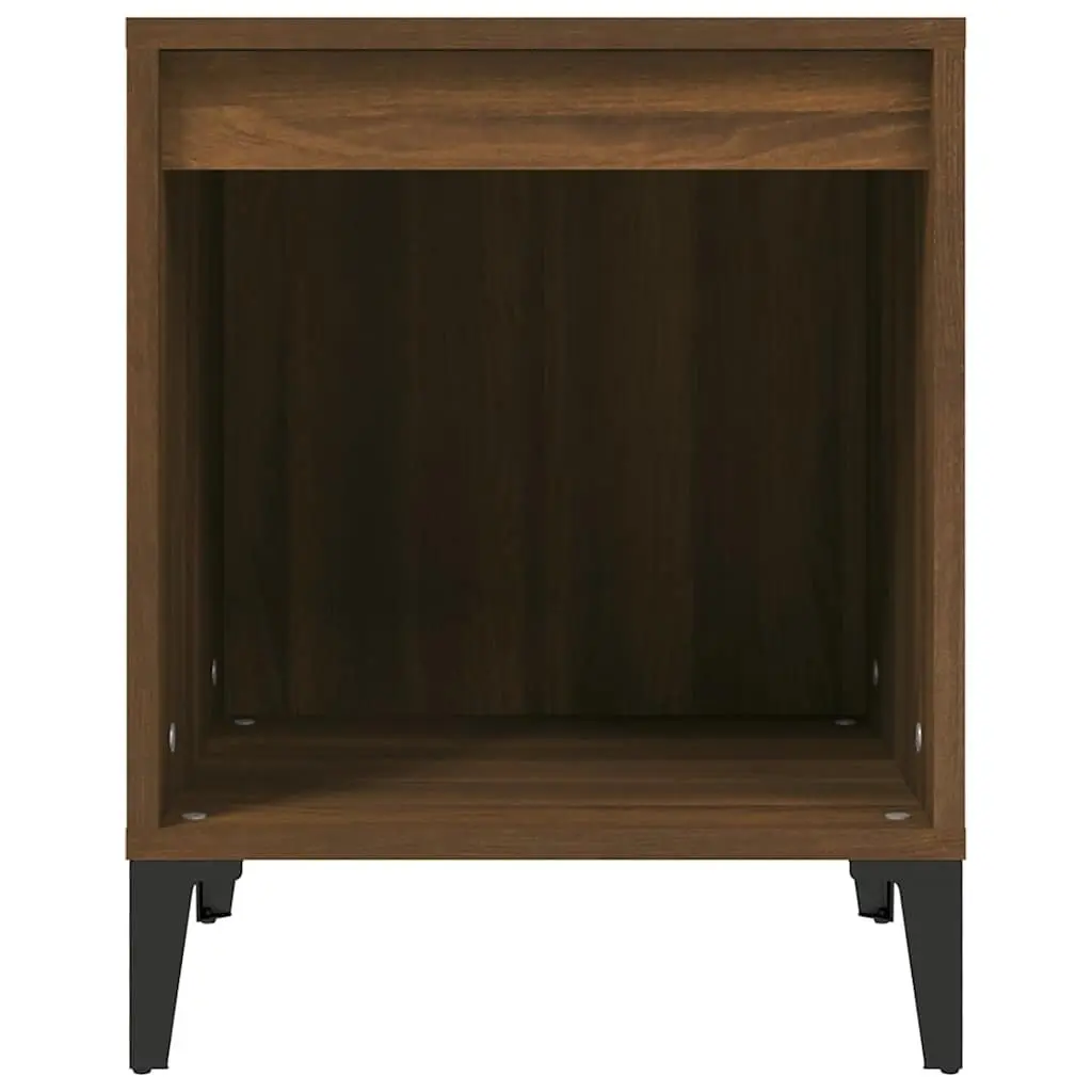 Bedside Table Brown Oak 40x35x50cm Engineered Wood Storage Cabinet