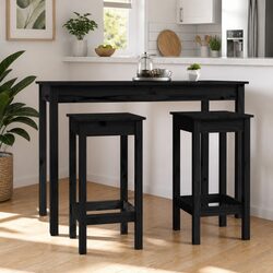 Charming Black Bar Stools 2 pcs for Cozy Spaces