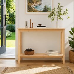 Modern Brown Console Table 110x40x80 cm Solid Pine