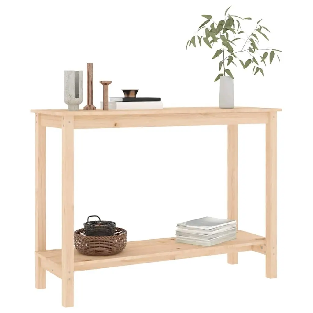 Brown Console Table 110x40x80 cm Solid Pine