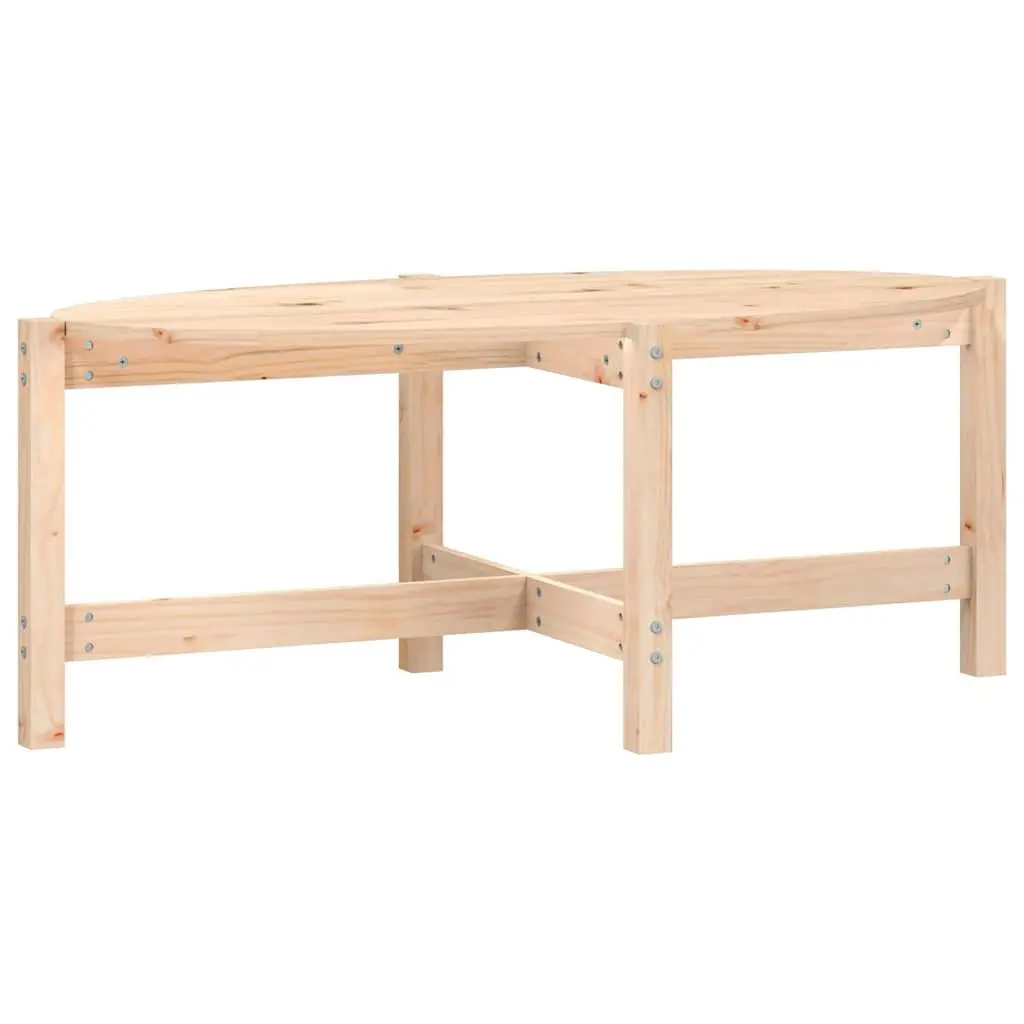 Coffee Table Brown Solid Pine Wood 118 x 63 x 45 cm