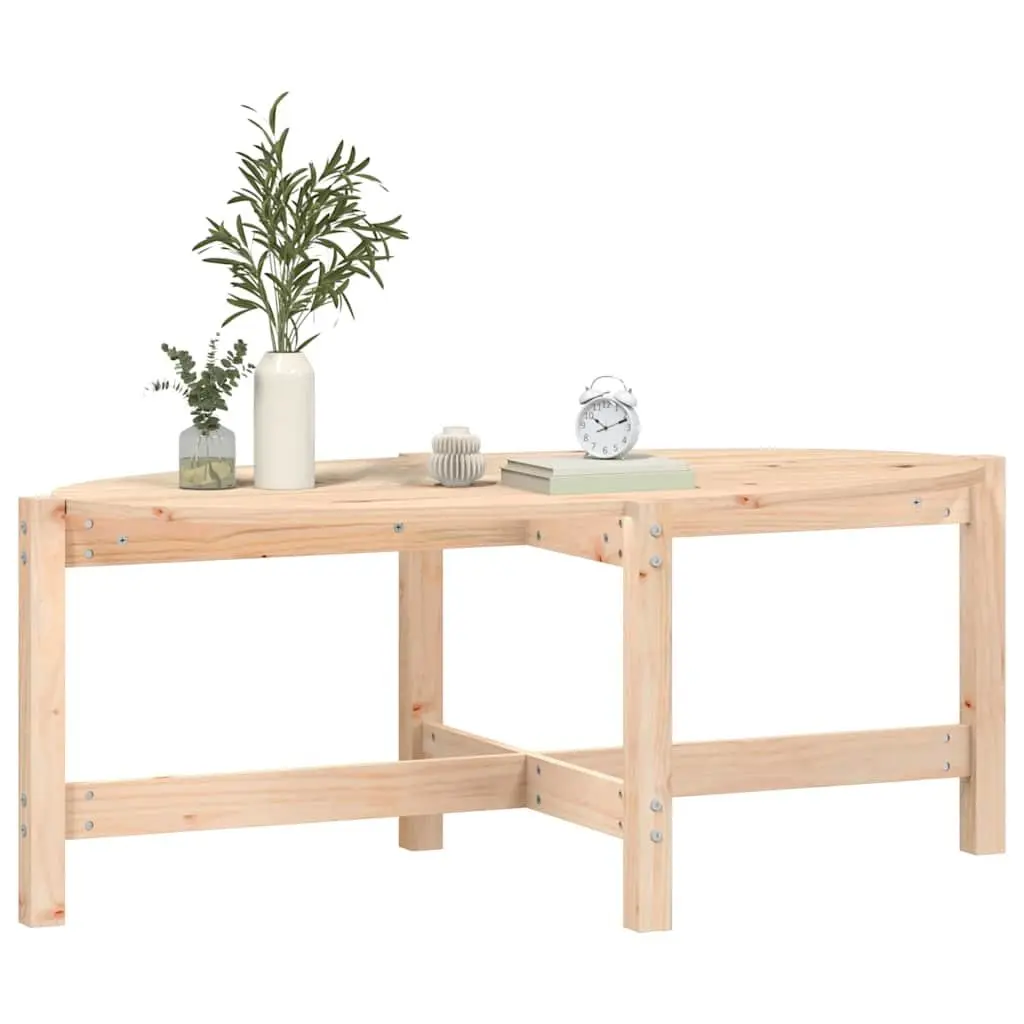 Coffee Table Brown Solid Pine Wood 118 x 63 x 45 cm