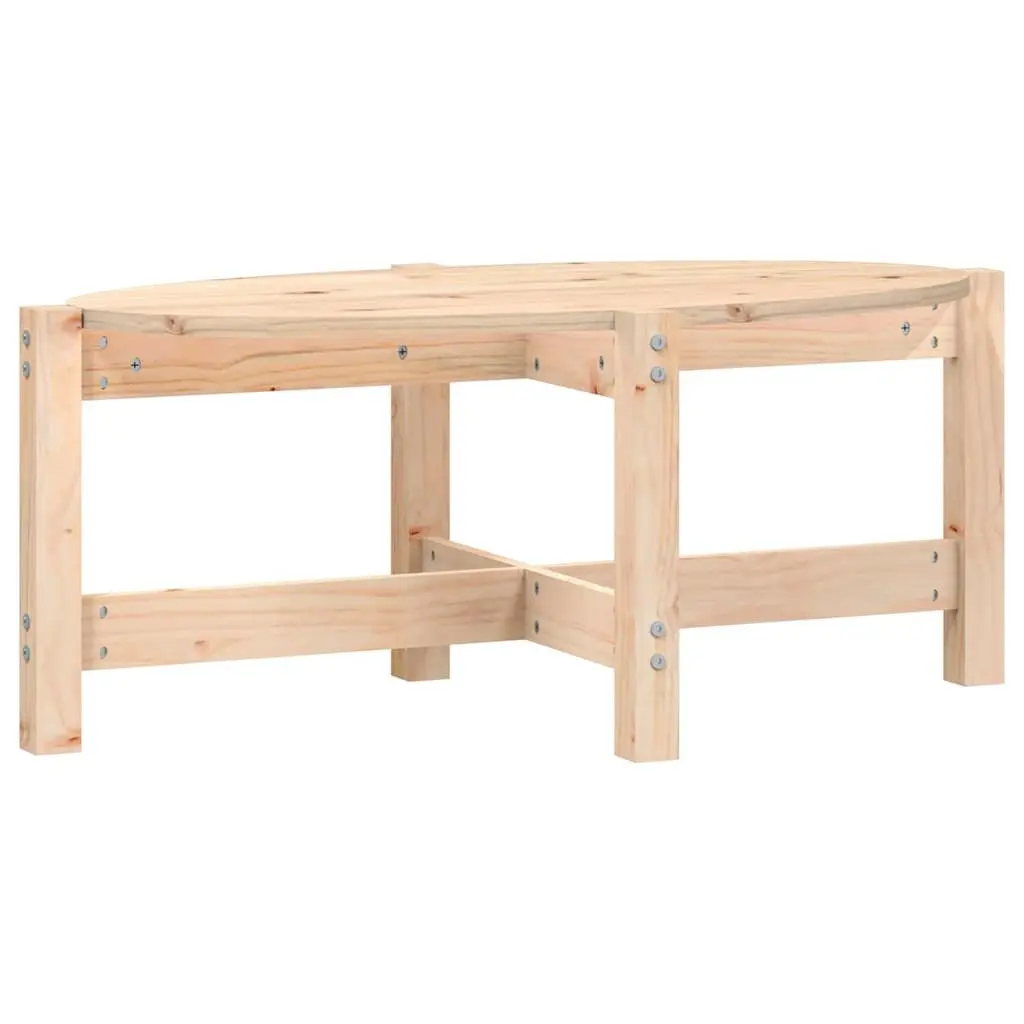 Solid Wood Coffee Table Brown 87x48x35 cm Pine