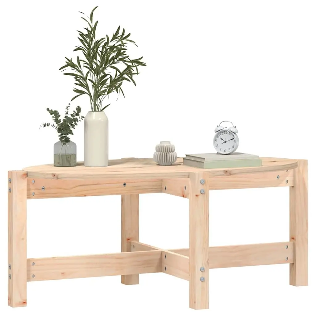 Solid Wood Coffee Table Brown 87x48x35 cm Pine