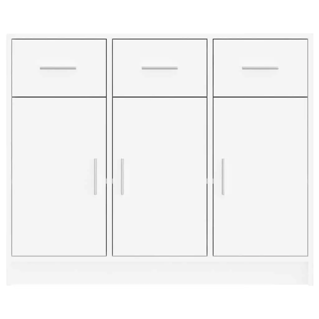 Sideboard White Engineered Wood 91x28x75cm Storage Cabinet Furniture