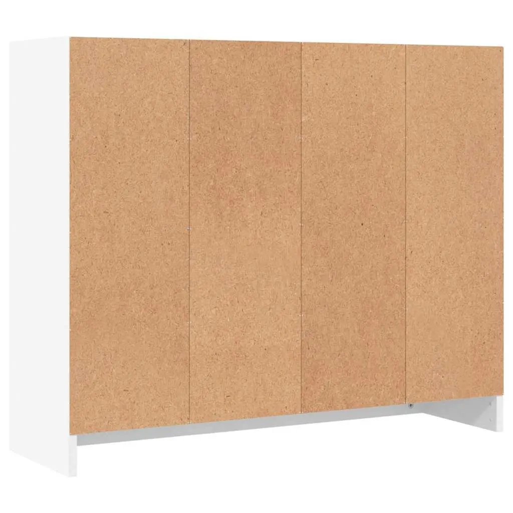 Sideboard White Engineered Wood 91x28x75cm Storage Cabinet Furniture