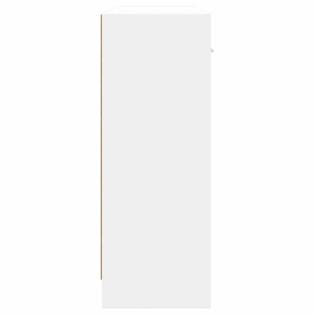 Sideboard White Engineered Wood 91x28x75cm Storage Cabinet Furniture