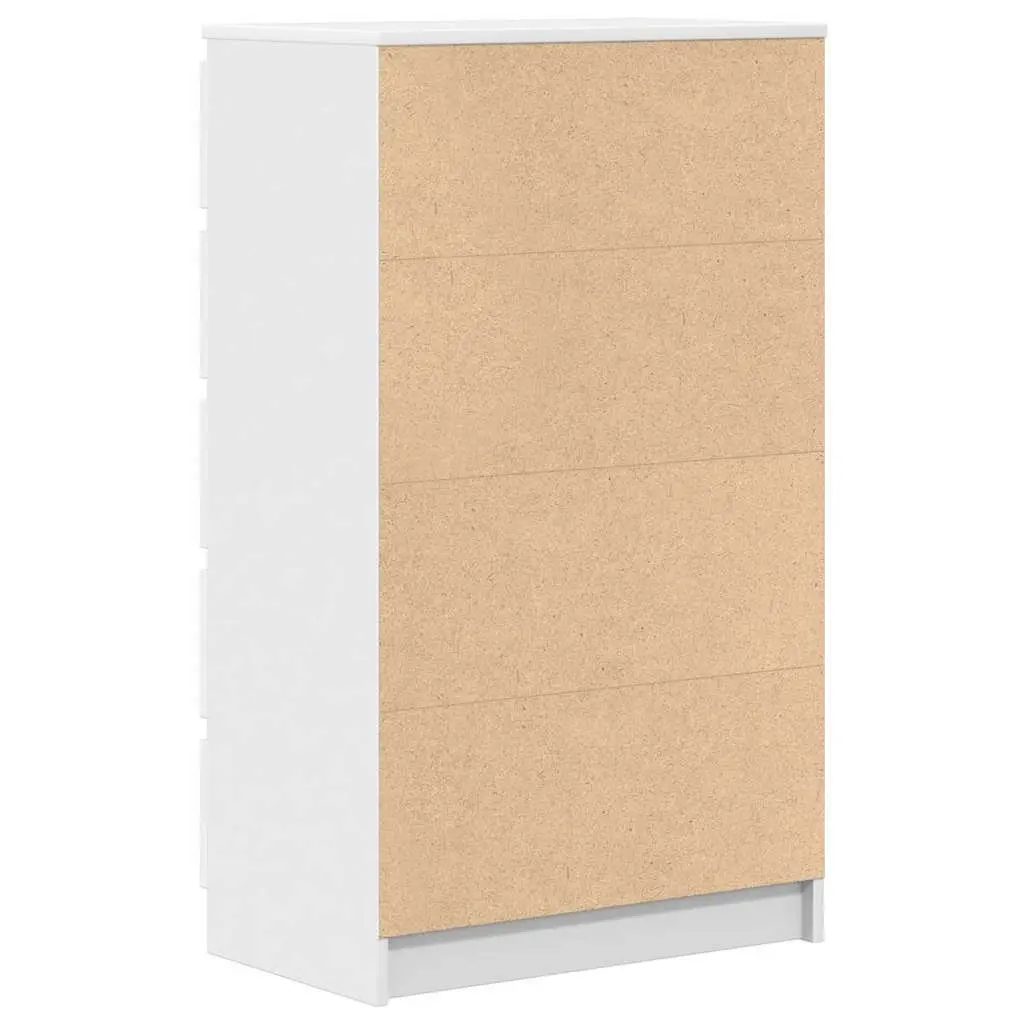 White Drawer Cabinet with 5 Drawers 60x36x103 cm