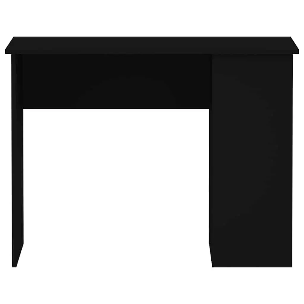 Black Office Desk with Storage Compartments