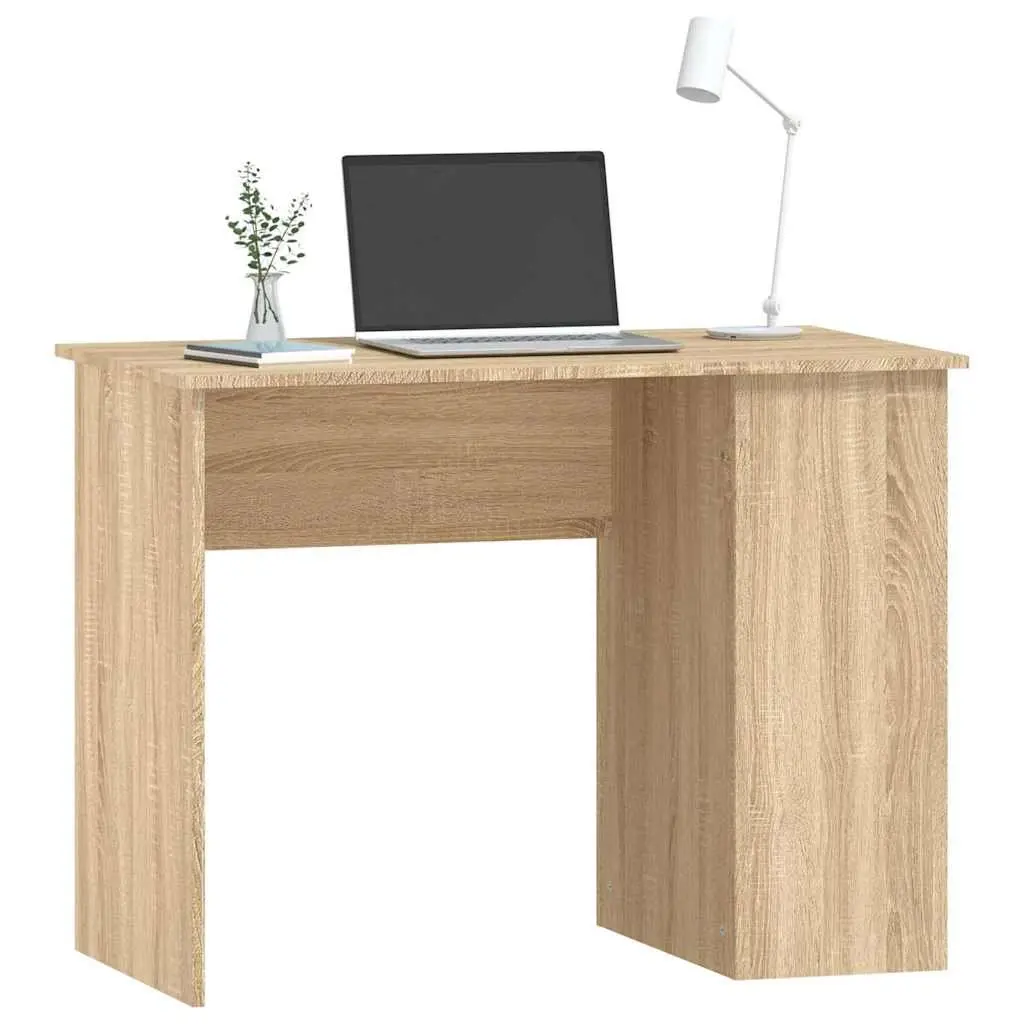 Brown Engineered Wood Office Desk Computer Workstation