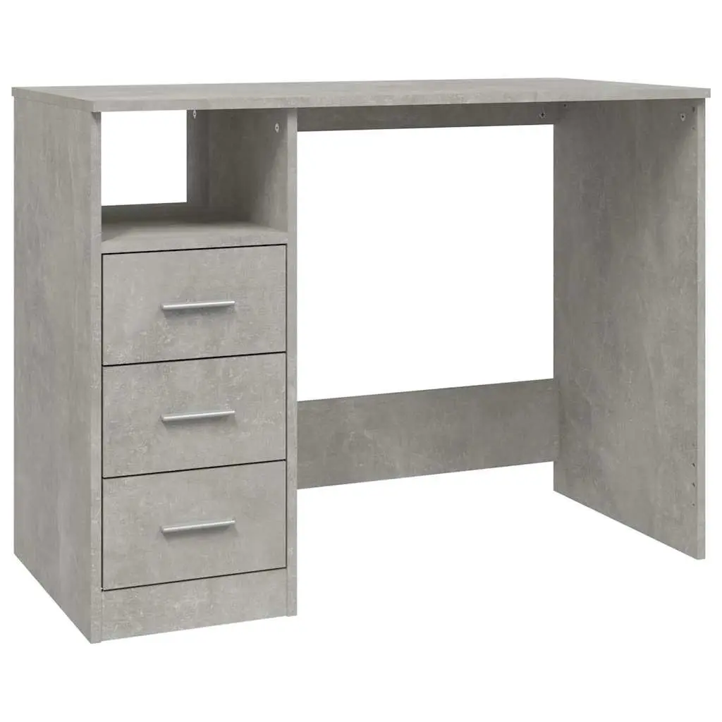 Grey Office Desk with Drawers