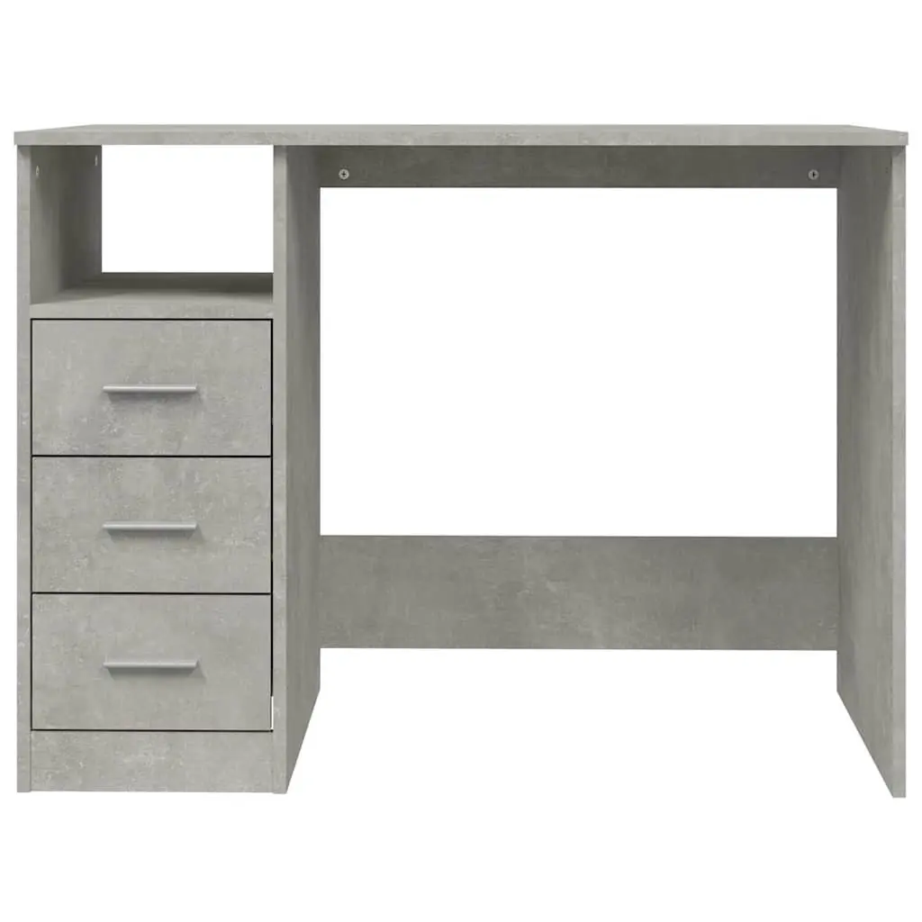 Grey Office Desk with Drawers