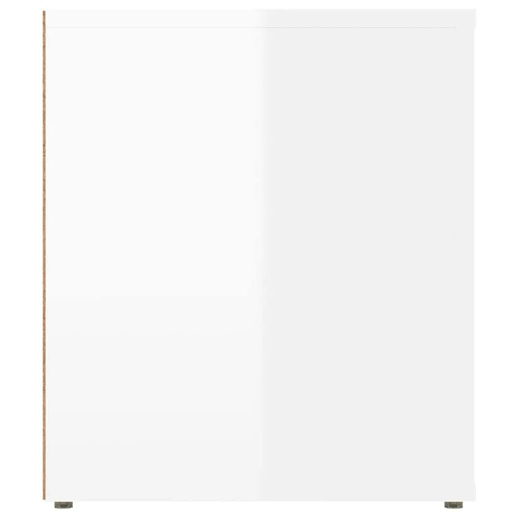TV Cabinet High Gloss White 100cm Engineered Wood Storage Unit