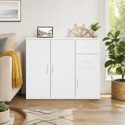 Elegant White Sideboard 91x29.5x75 cm for Your Home