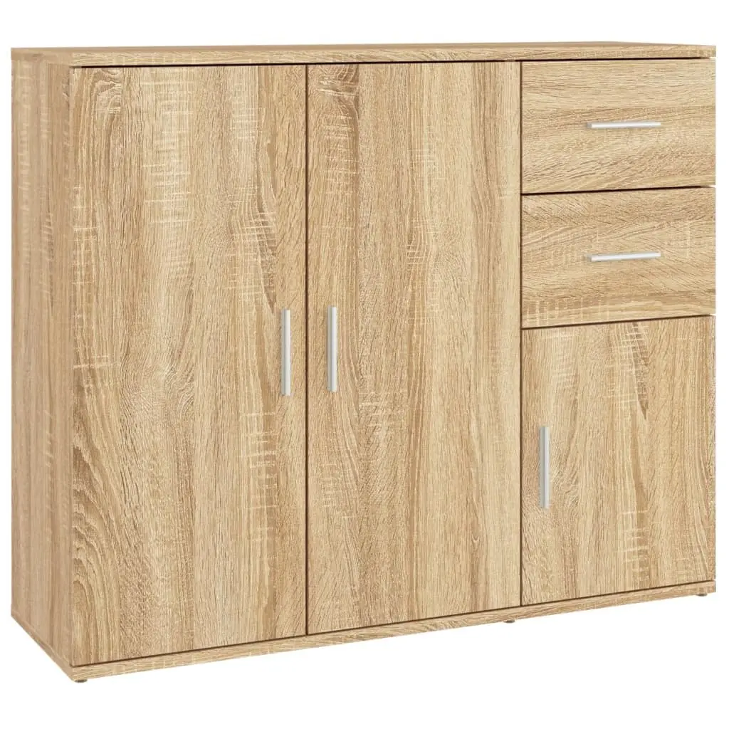 Sideboard Brown 91x29.5x75cm Engineered Wood Cabinet Storage Buffet Cupboard