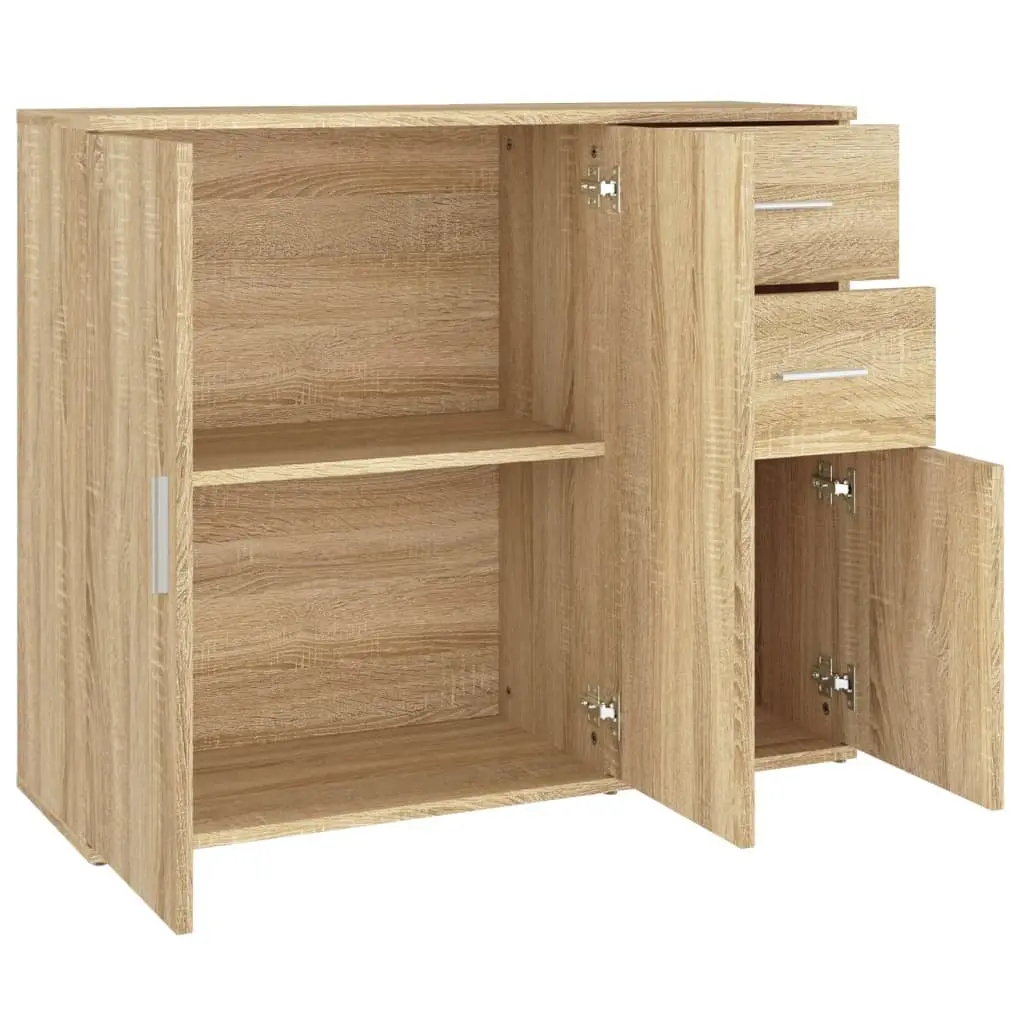 Sideboard Brown 91x29.5x75cm Engineered Wood Cabinet Storage Buffet Cupboard