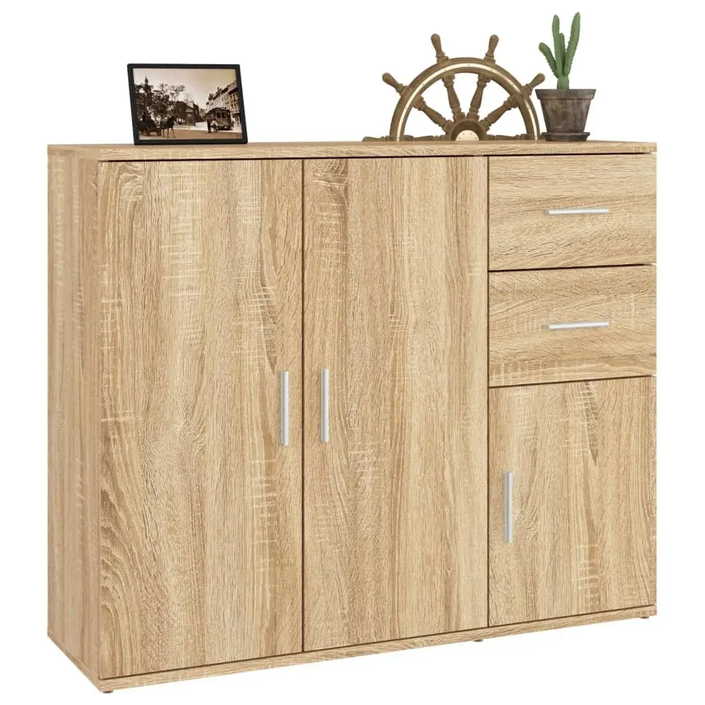 Sideboard Brown 91x29.5x75cm Engineered Wood Cabinet Storage Buffet Cupboard