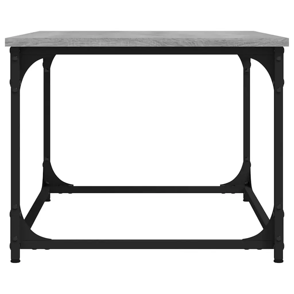 Coffee Table Grey Sonoma 80x50x40 cm Engineered Wood Iron Frame