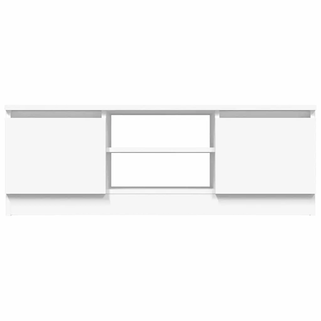 TV Cabinet White Storage Unit Media Console Organizer Engineered Wood 102 x 30 x 36 cm
