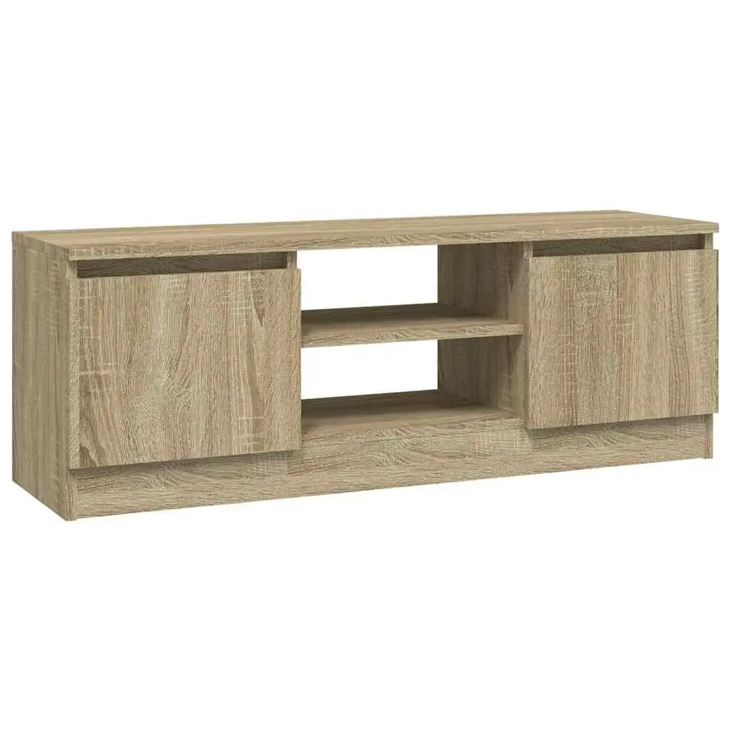 Brown TV Cabinet with Storage Compartments