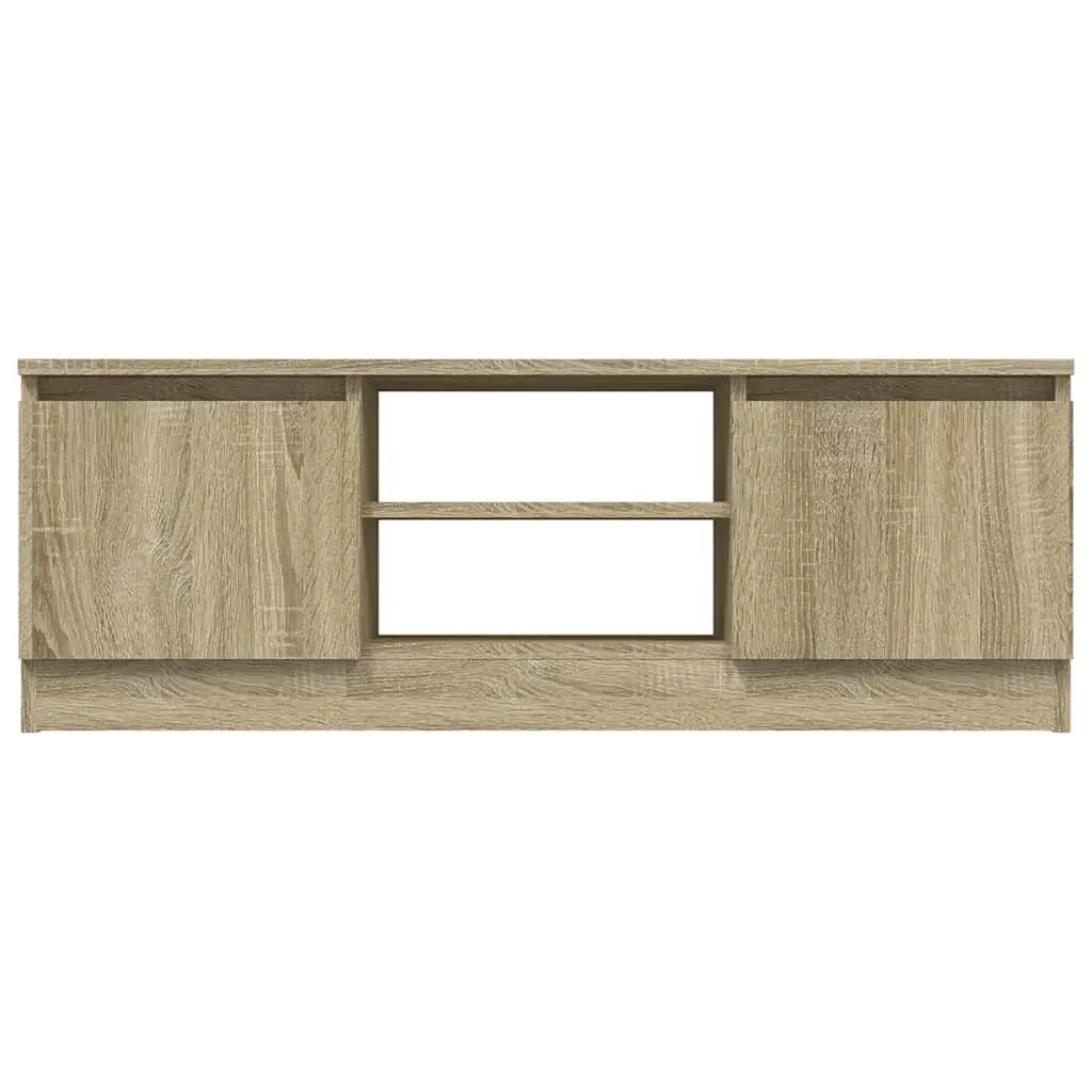 Brown TV Cabinet with Storage Compartments