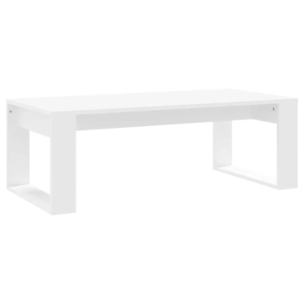 Coffee Table White Modern Design Living Room Accent Furniture Engineered Wood