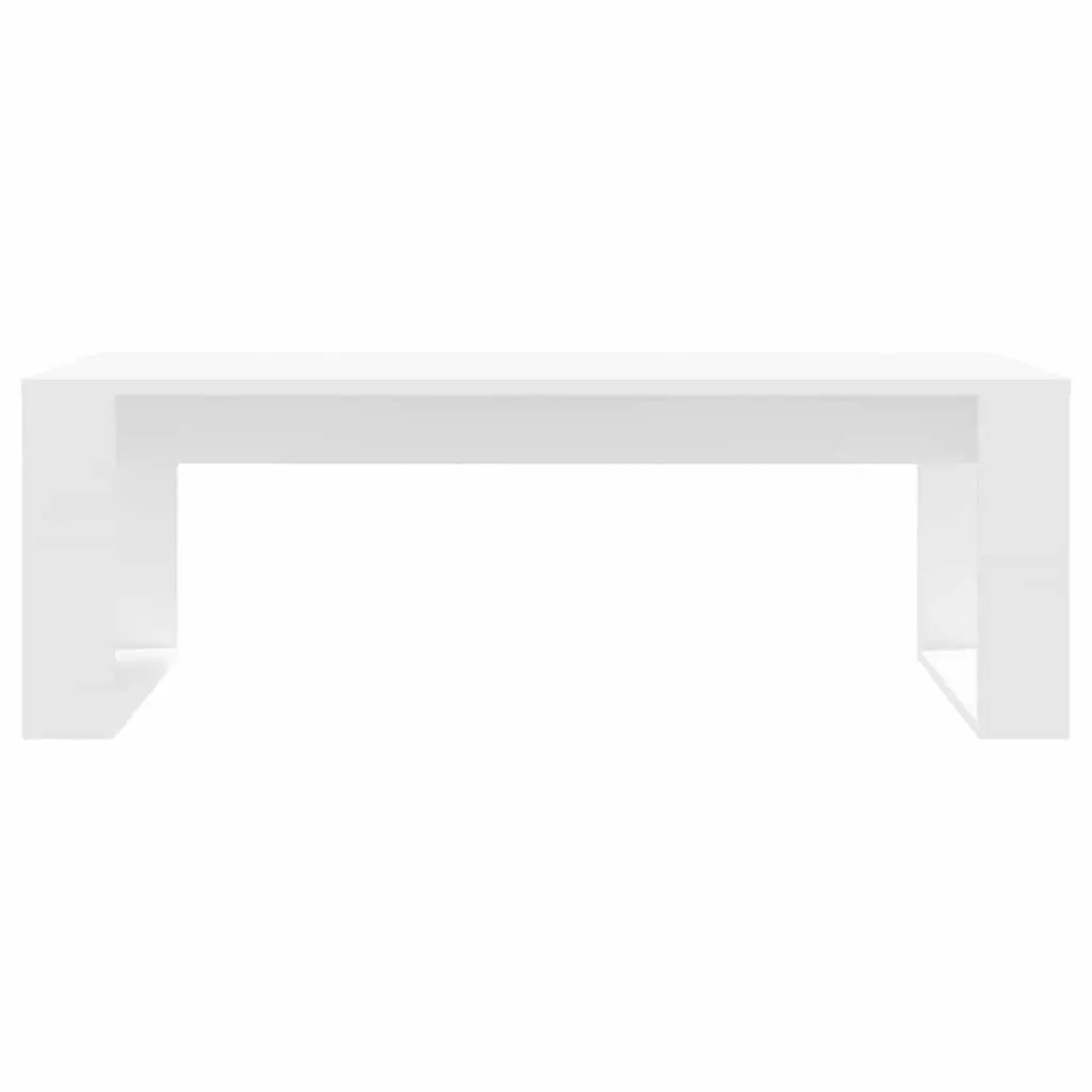 Coffee Table White Modern Design Living Room Accent Furniture Engineered Wood