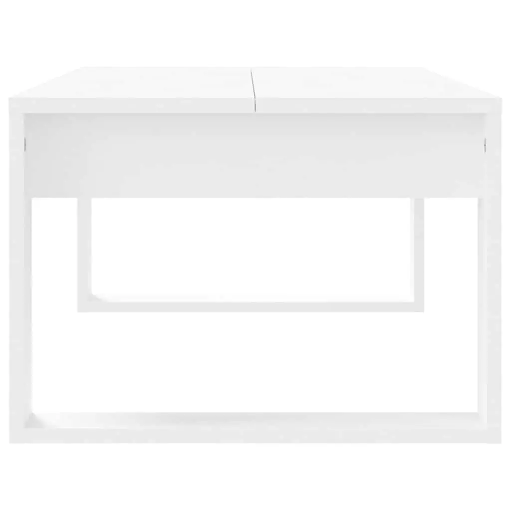 Coffee Table White Modern Design Living Room Accent Furniture Engineered Wood