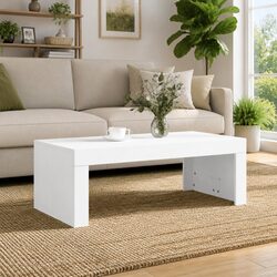 White Coffee Table 102x50x36 cm for Modern Living Rooms