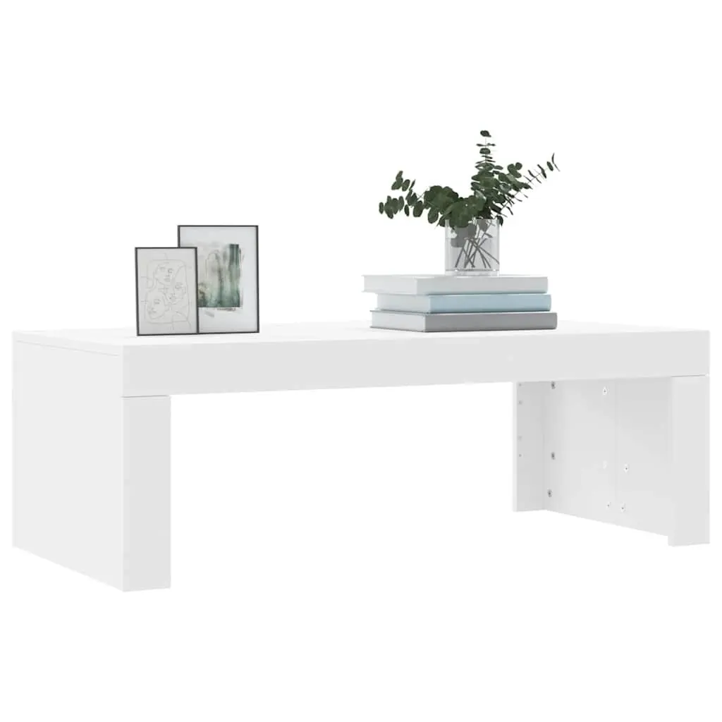 Coffee Table Modern White 102x50x36 cm Engineered Wood