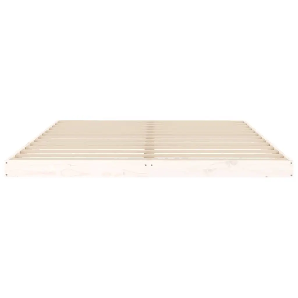 White Bed Frame 150x200 cm Solid Pine Wood